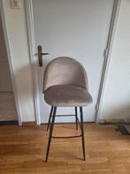 2 Velvet Barkrukken Taupe, Ophalen, Met voetsteun, 60 tot 90 cm, Zo goed als nieuw