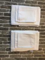 2 sets lits-jumeaux satijnkatoen dekbedovertrekken hagelwit, Huis en Inrichting, Ophalen of Verzenden, Zo goed als nieuw, Tweepersoons