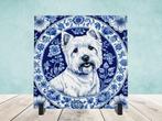 Westie Delfts Blauw tegel incl voet, Ophalen of Verzenden, Nieuw