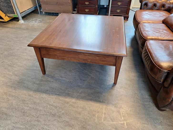 Eiken salontafel, Huis en Inrichting, Tafels | Salontafels, Gebruikt, Minder dan 50 cm, 50 tot 100 cm, Rechthoekig, Ophalen of Verzenden