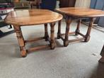 Set van 2 houten bijzettafeltjes, Ophalen, Gebruikt, Ovaal, Klassiek