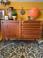 Vintage Deens dressoir, teak hout, jaren 50/60, Huis en Inrichting, Kasten | Dressoirs, Ophalen, Vintage, deens, ?, Zo goed als nieuw