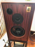 Harbeth M30.1 luidspreker met Custom Design fishtank stands, Zo goed als nieuw, 60 tot 120 watt, Front, Rear of Stereo speakers