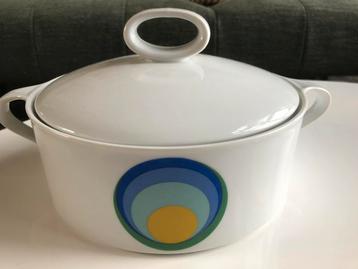 Vintage / retro schaal dekschaal met leuke retro print! beschikbaar voor biedingen