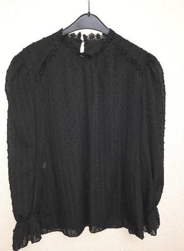DA52 >> Zwarte blouse gevoerd Shein curve Mt XL beschikbaar voor biedingen