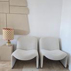 Set van 2 Artifort fauteuils "Alky's" nieuw gestoffeerd, Ophalen, Stof, Minder dan 75 cm, Nieuw