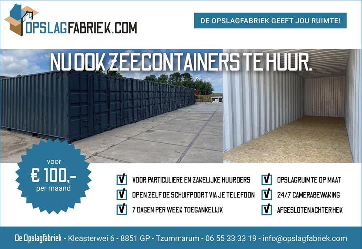 opslagcontainer/stalling zeecontainers  afgesloten terrein, Diensten en Vakmensen, Verhuizers en Opslag, Opslag
