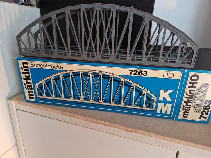 Märklin 7263 Bogenbrücke HO, Hobby en Vrije tijd, Modeltreinen | H0, Gebruikt, Brug, Tunnel of Gebouw, Gelijkstroom of Wisselstroom