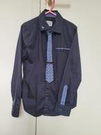 overhemd armani blauw maat 122 stropdas 7jaar, Gebruikt, Overhemd of Blouse, Ophalen of Verzenden, Jongen