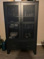 Metalen buffetkast zwart, Huis en Inrichting, Kasten | Buffetkasten, Ophalen, Gebruikt, 50 tot 100 cm, 150 tot 200 cm