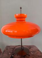 Vintage Lamp met oranje opaline kap, 60's, Ophalen, Gebruikt, Vintage, Glas