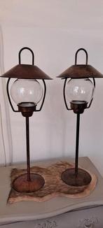 2 stuks lantaarn brand dmv waxinelichtje 59 cm hoog, Ophalen of Verzenden, Gebruikt, Landelijk