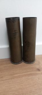 2x 75mm huls, Verzamelen, Ophalen of Verzenden, Nederland, Hulzen of Bodemvondsten