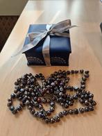 Leuke lange tahiti parelketting, Sieraden, Tassen en Uiterlijk, Kettingen, Ophalen of Verzenden, Zo goed als nieuw, Bruin, Overige materialen
