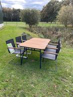 6 NIEUWE dining stoelen + een teak tafel 180x90 FORZA, Tuin en Terras, Tuinsets en Loungesets, Ophalen, 6 zitplaatsen, Teakhout