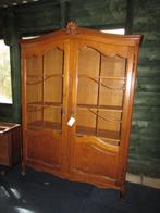 barok eiken boekenkast vitrinekast servieskast queen anne, Barok queen anne stijl, Ophalen of Verzenden, Zo goed als nieuw, 150 tot 200 cm