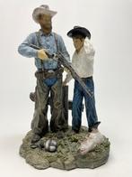 Cowboy beeld, vader en zoon., Antiek en Kunst, Curiosa en Brocante, Ophalen of Verzenden