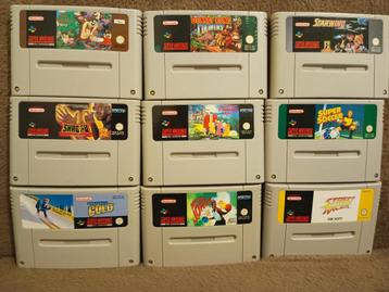 Super Nintendo + vele games + controllers beschikbaar voor biedingen