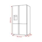 Hisense RQ760N4IFE Amerikaanse Koelkast | 40% Korting, Witgoed en Apparatuur, Ophalen, 200 liter of meer, 60 cm of meer, Met aparte vriezer