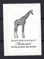 1872 Diergaarde Blijdorp cafe rest RIVIERAHAL, Verzamelen, Suikerzakjes, Ophalen of Verzenden, Nederland