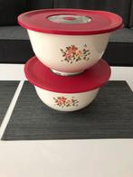 Set van 2 kommen met deksel, Ophalen of Verzenden, Nieuw, Wit, Bak of Kom