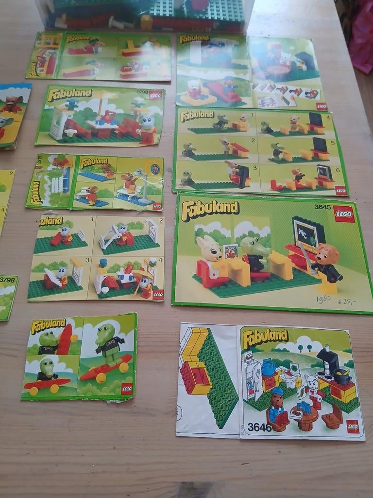 Fabuland 1987 en ouder huisje grondplaten verschillende sets, Ophalen of Verzenden, Gebruikt, Complete set, Lego