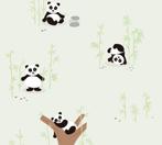 3 rol AS Creation behang met pandabeertjes voor 35,00, Verzenden, Wanddecoratie