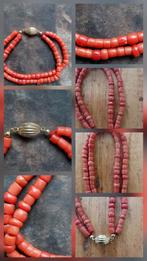 antieke bloedkoraal armband,14 krt gouden slotje,18 cm, Sieraden, Tassen en Uiterlijk, Antieke sieraden, Verzenden, Goud, Armband