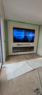Cinewall, tv kast, renovatie, Huis en Inrichting, Ophalen of Verzenden, Zo goed als nieuw, Elektrische haard