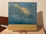 Wolken en strand,Olieverf op paneel 30x30cms, Antiek en Kunst, Kunst | Schilderijen | Klassiek, Ophalen of Verzenden