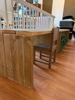Lange Steigerhouten speeltafel met speelgoedbakken, Ophalen, Gebruikt