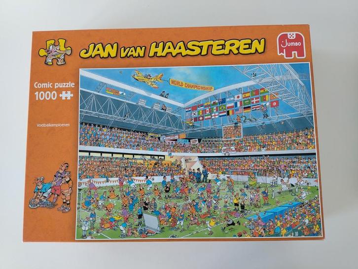 Jan van Haasteren o.a. Voetbalkampioenen Puzzel 1000 stukjes, Hobby en Vrije tijd, Denksport en Puzzels, Zo goed als nieuw, Legpuzzel