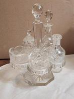 Kristallen olie en azijn stel, Antiek en Kunst, Ophalen of Verzenden