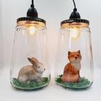 AANBIEDING Kinderkamerlamp met konijn of vos | Kesbekelamp, Ophalen of Verzenden, Nieuw, Lamp