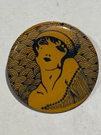 Vintage Art Deco Broche, Sieraden, Tassen en Uiterlijk, Broches, Overige materialen, Gebruikt, Minder dan 4 cm, Ophalen of Verzenden