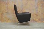 ZGANieuw donkerbruine leren Label Foxx design fauteuil, Label, Design, 75 tot 100 cm, Ophalen of Verzenden