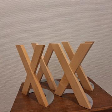 Vintage Ikea X boekensteunen metaal hout beschikbaar voor biedingen