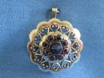 Antieke hanger / broche met granaat stenen in 14 karaat goud, Sieraden, Tassen en Uiterlijk, Antieke sieraden, Ophalen of Verzenden