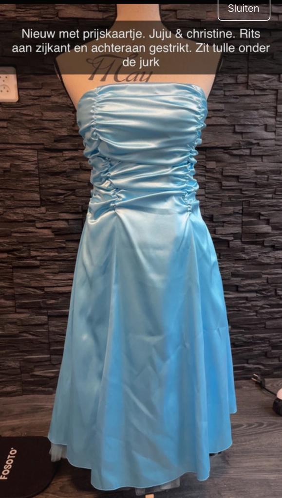 Cocktailjurken, Kleding | Dames, Gelegenheidskleding, Zo goed als nieuw, Cocktailjurk, Blauw, Ophalen of Verzenden