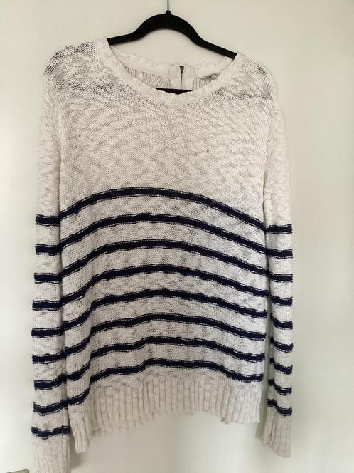 Zomertrui blauwwit mt42, Kleding | Dames, Truien en Vesten, Zo goed als nieuw, Maat 42/44 (L), Blauw, Ophalen of Verzenden