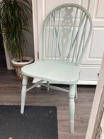 Hout houten stoel licht mint groen windsor vintage brocante, Huis en Inrichting, Ophalen, Overige kleuren, Zo goed als nieuw, Eén