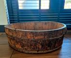 Grote olijfbak., Huis en Inrichting, Woonaccessoires | Schalen en Manden, Ophalen, Zo goed als nieuw, Rond, Hout