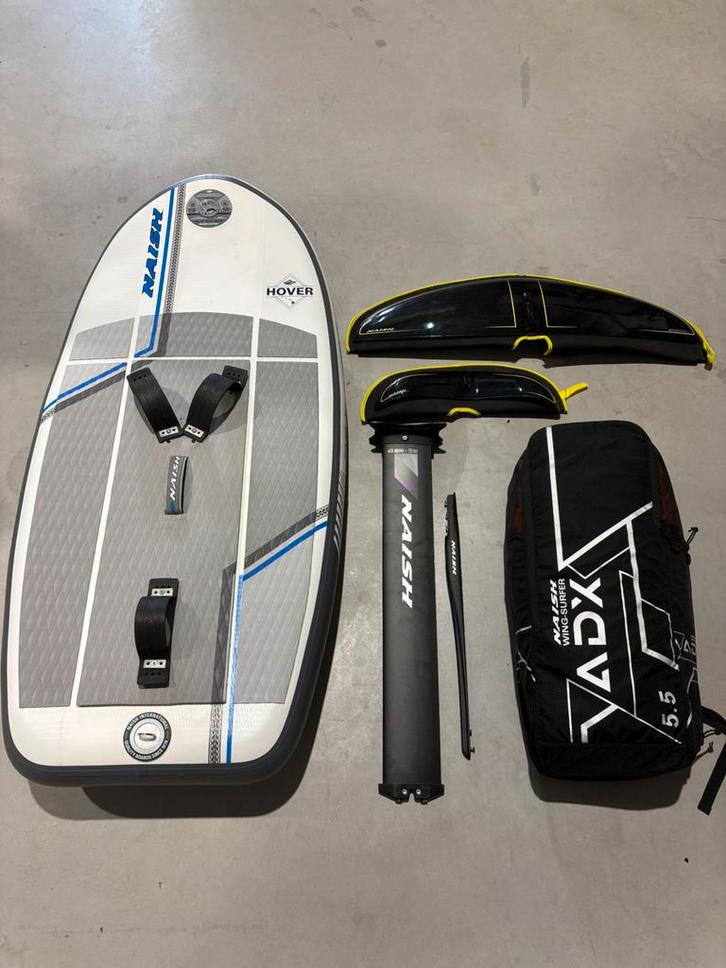 Naish Hover 5’7/135L + Naish Foil + Naish ADX 5.5, Watersport en Boten, Wingsurfen, Gebruikt, Wingsurfset, Ophalen