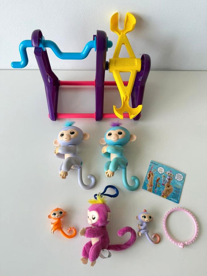 Fingerlings Playset wipwap inclusief 5 aapjes, Verzamelen, Poppetjes en Figuurtjes, Gebruikt, Ophalen of Verzenden