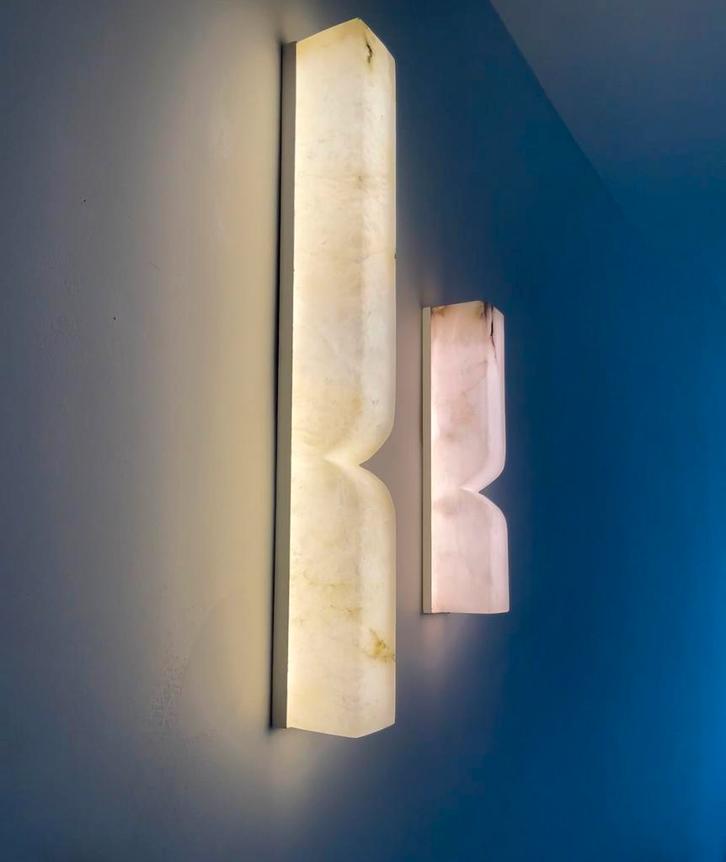 Marmeren wandlampen natuursteen LED verlichting, Huis en Inrichting, Lampen | Wandlampen, Nieuw, Ophalen of Verzenden