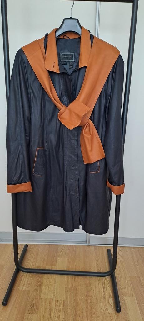 Soepele leren jas, Kleding | Dames, Jassen | Zomer, Gedragen, Maat 42/44 (L), Blauw, Ophalen