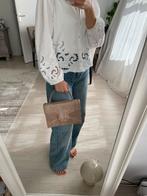 Vintage leren tas Blok van Heijst, Ophalen of Verzenden, Gebruikt, Beige, Handtas