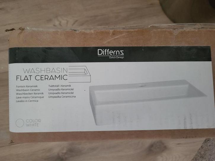 Difdernz fontein wasbak - Nieuwstaat 38x7x24, Huis en Inrichting, Badkamer | Badkamermeubels, Zo goed als nieuw, Wasbak of Wastafel