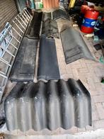 Diverse hulpstukken voor golfplaten, nooit gebruikt, Doe-het-zelf en Verbouw, Dakpannen en Dakbedekking, Steen of Klei, Zwart