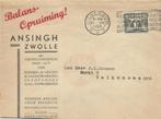Zwolle- Envelop -Ansingh Koperen en Houten Blaas Instr.-1936, Gebruikt, Verzenden
